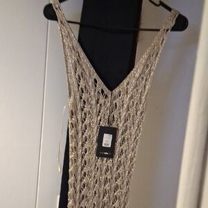 Fashion Nova Black Dress with Gold Accents